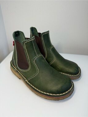Duckfeet Roskilde Forest Green Leather Chelsea Boots - EU 37 / US 6.5 - 7